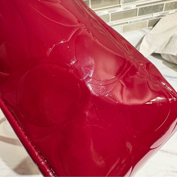 Coach Gallery Embossed Patent Leather monogram tote bag purse - Picture 15 of 16